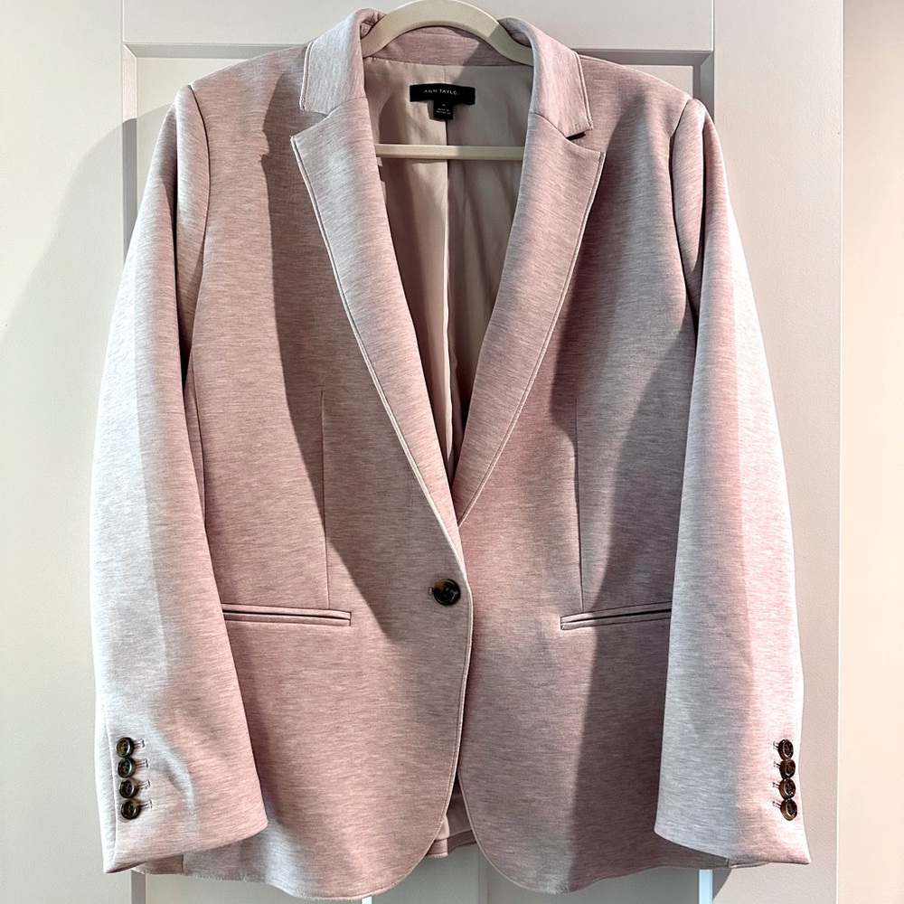 Ann Taylor Light Pink Heathered Blazer